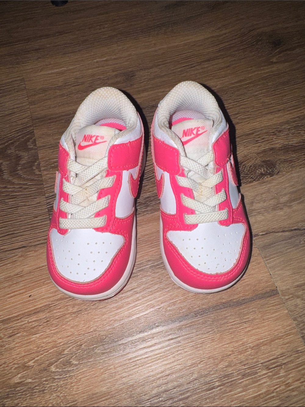 Nike Kids Hot Pink and White Low-Top Sneakers